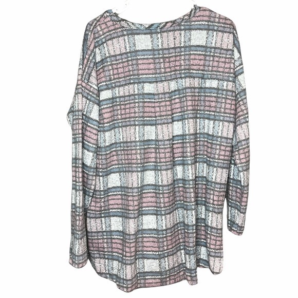 Soft surroundings tunic top plaid size L - Picture 2 of 4